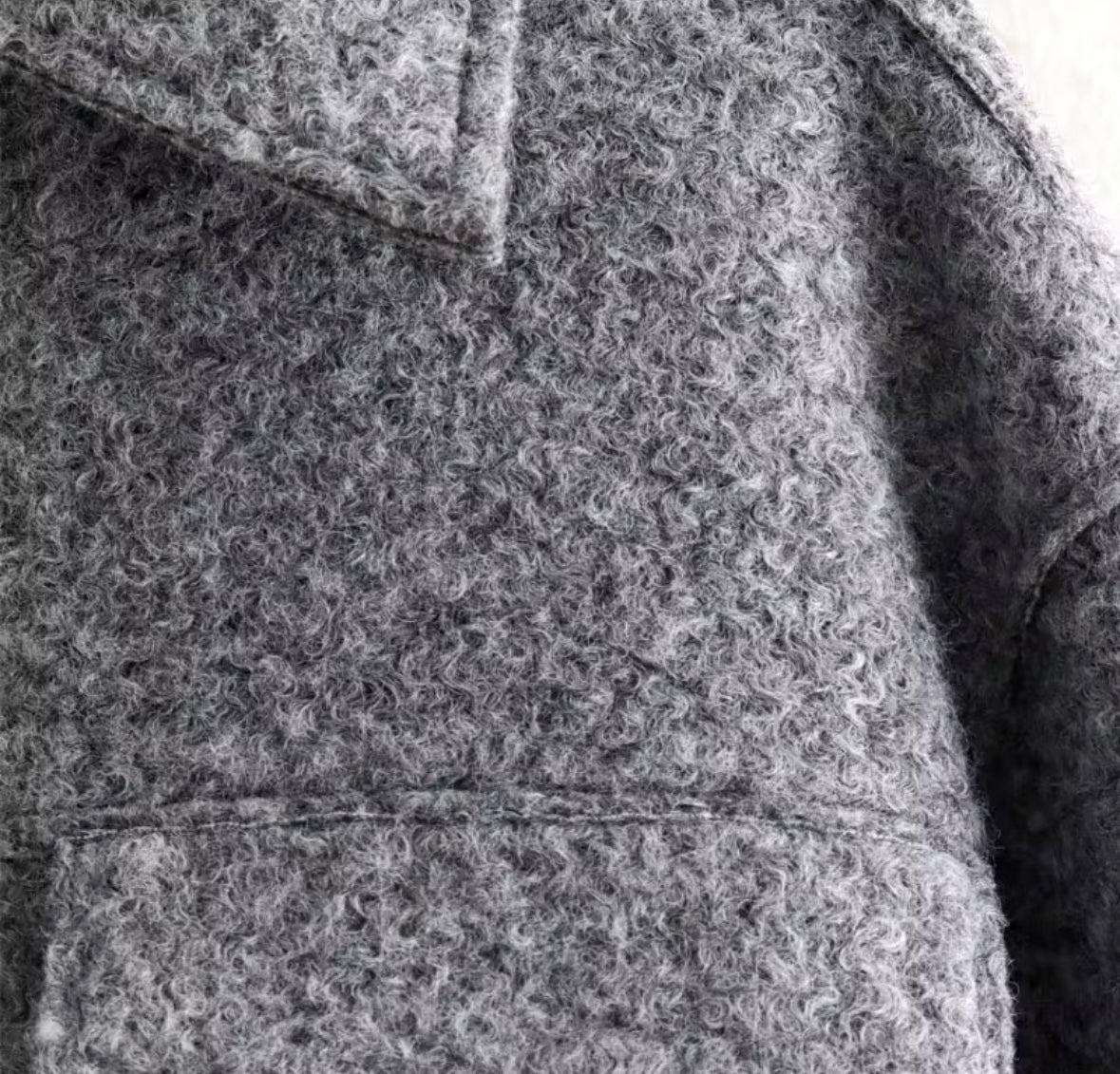 Chaqueta corta de Tweed Gris